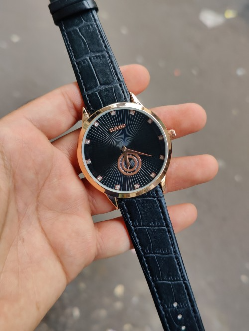 Aradoa Rose Gold Black Formal Watch