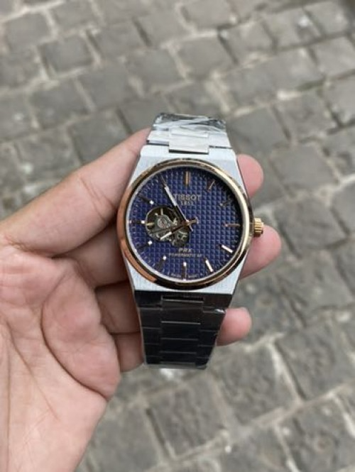 Atissota Prx Automatic Silver Rose Gold Blue