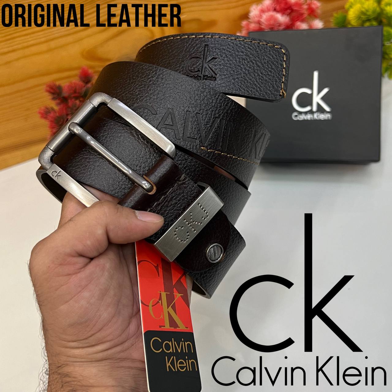 Acalvin Kleina Ck Belt With Brand Box