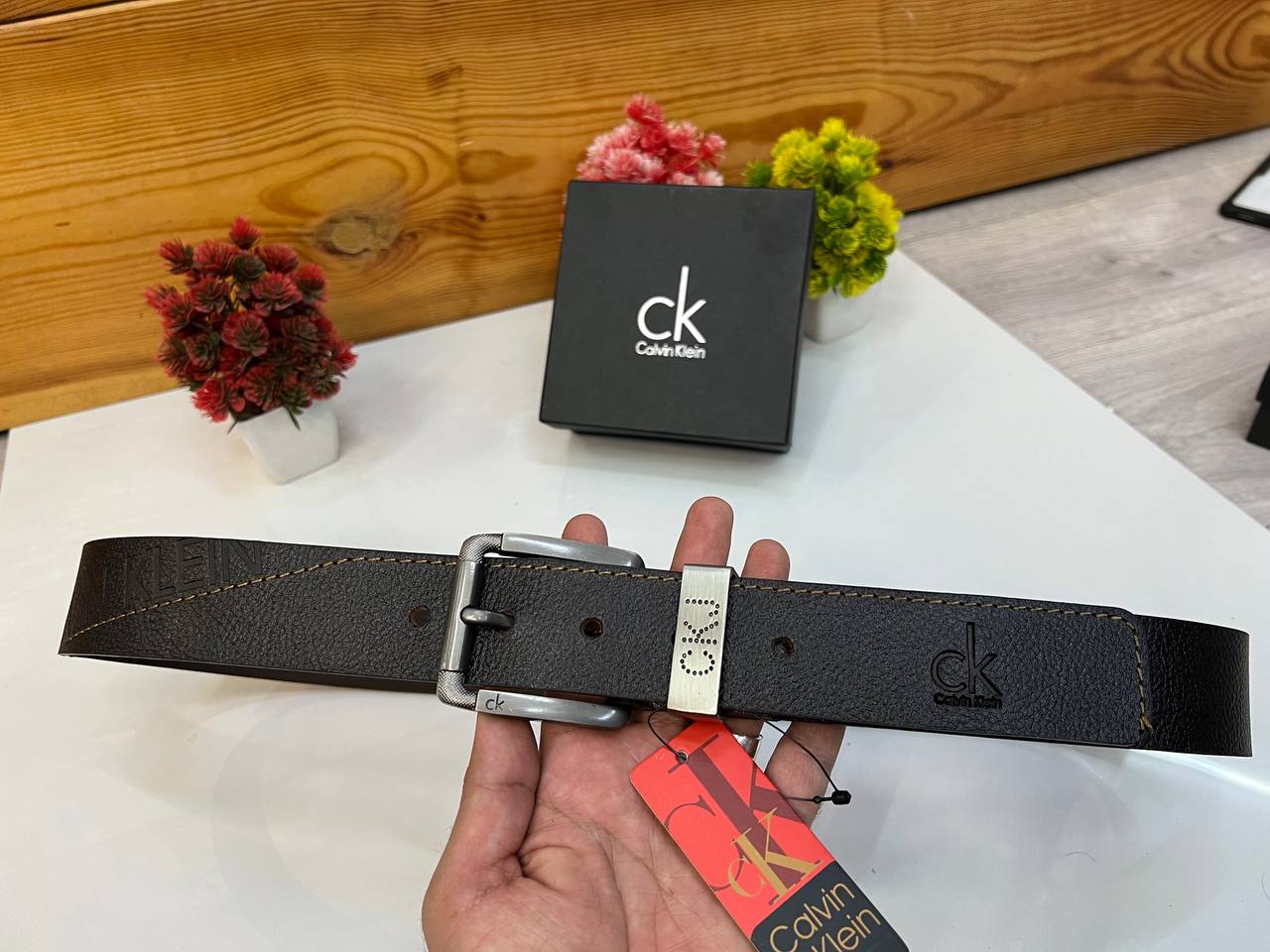 Acalvin Kleina Ck Belt With Brand Box