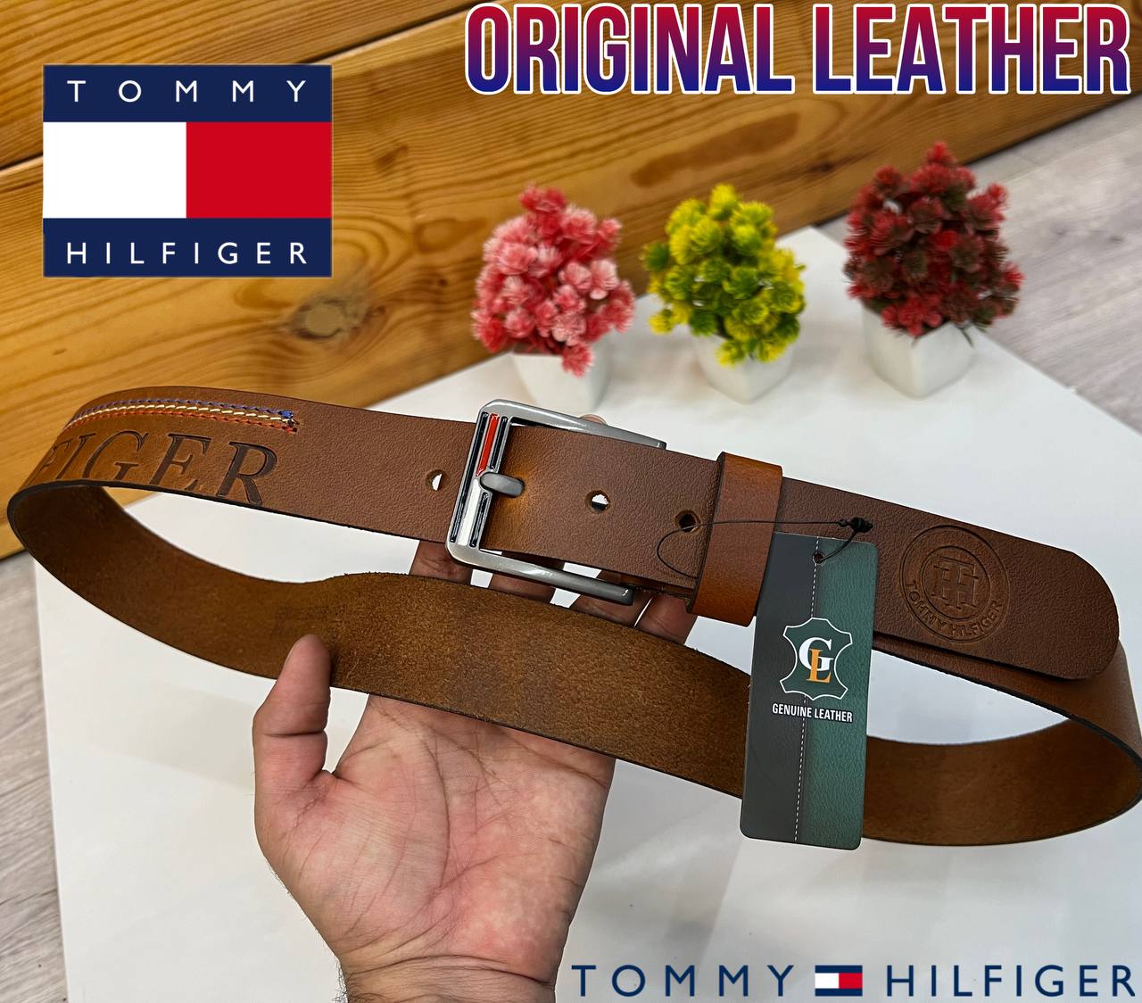 Atommy Hilfigera Belt Original Leather Belt