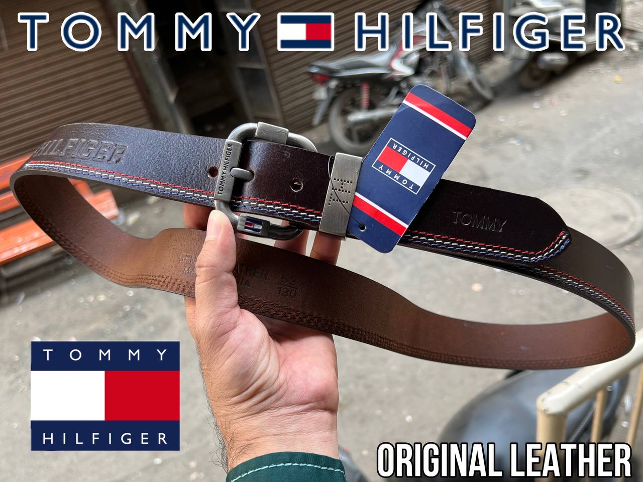 Atommy Hilfigera Original Leather Belt