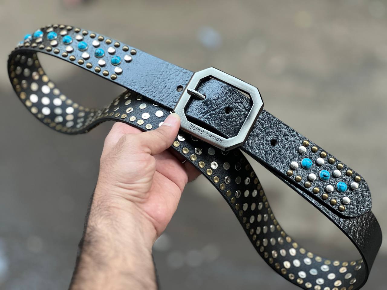 Abeing Humana Original Leather Quality Firoza Ribbit Belt Gold Silver