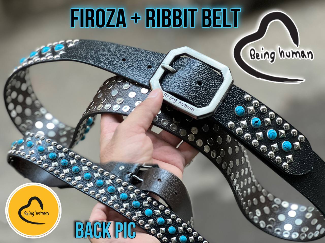 Abeing Humana Original Leather Quality Firoza Ribbit Belt Silver Ribbit 2