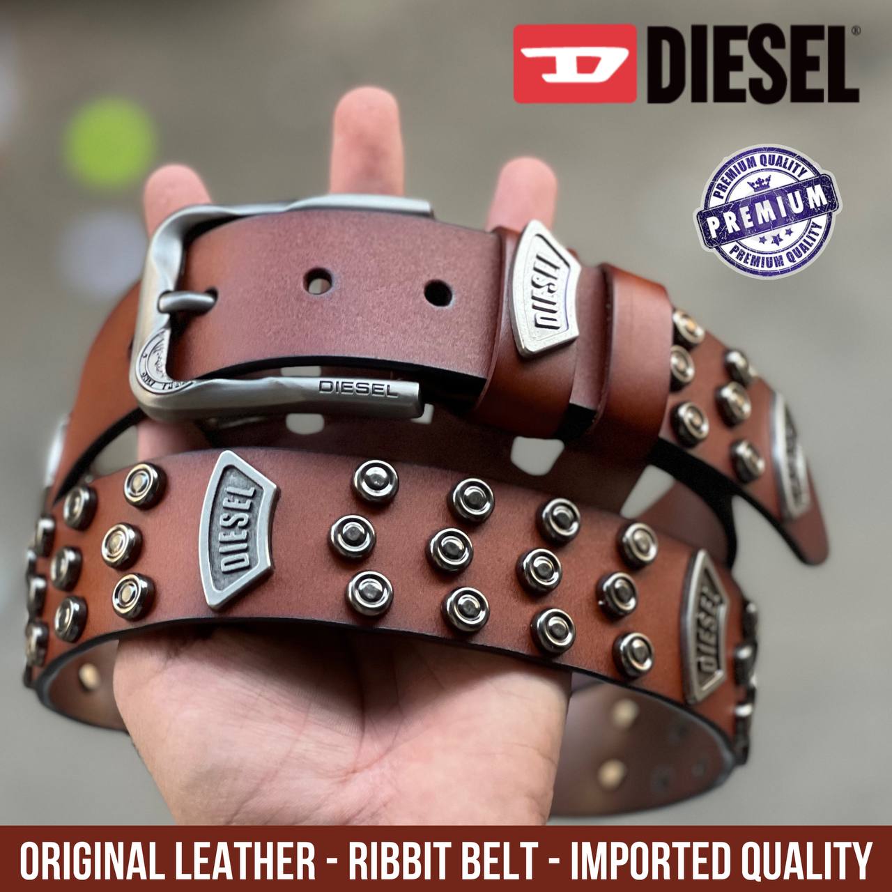 Adiesela Original Leather Ribbit Belt Very Premium Imported Quality Ten