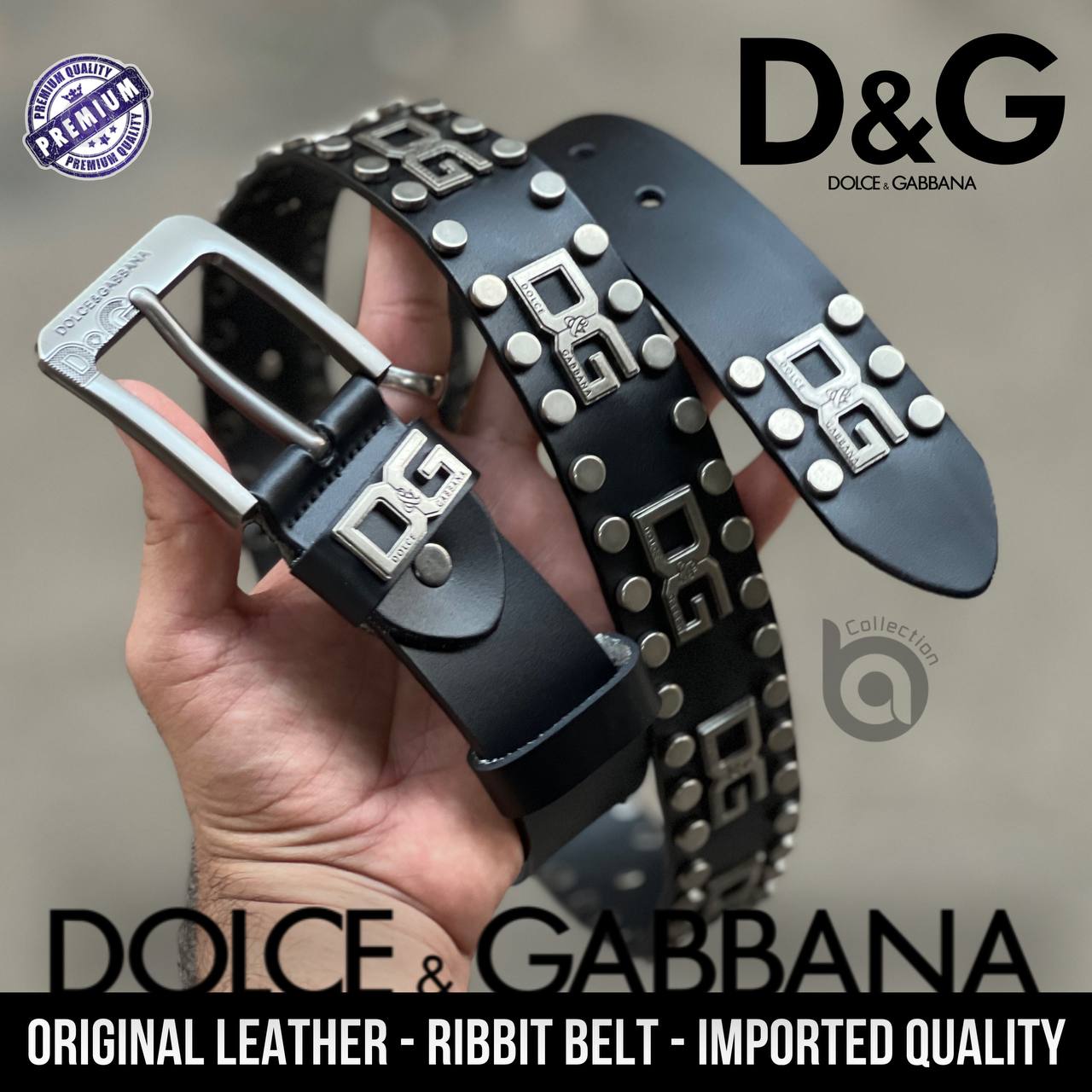 Adolce And Gabbanaa Original Leather Ribbit Belt Very Premium Imported Quality