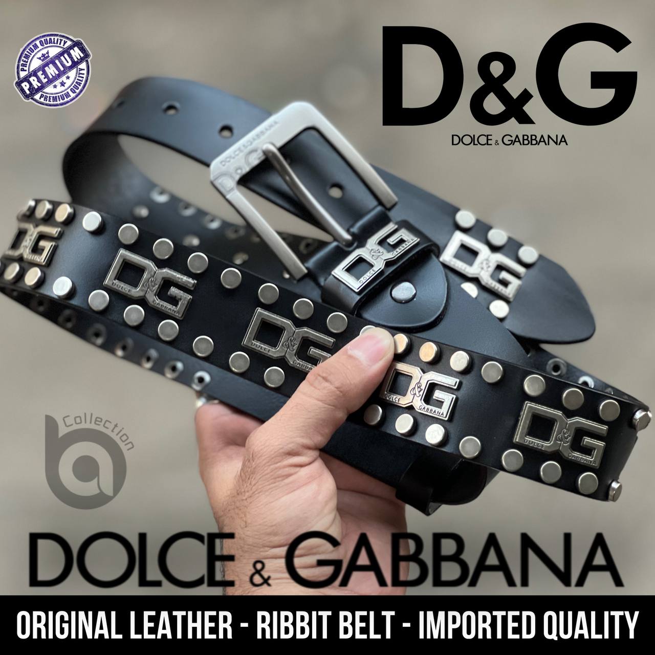 Adolce And Gabbanaa Original Leather Ribbit Belt Very Premium Imported Quality