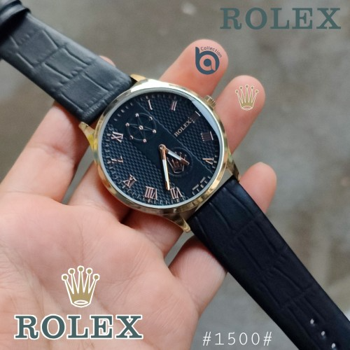 Arolexa Black 6932 Flet Dial Premium Belt