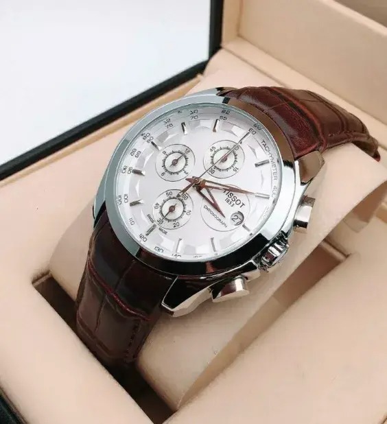 Atissota 1853 Belt White Dail Chronograph