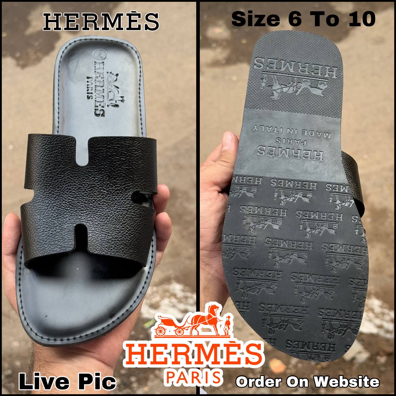 Ahermesa Slider Flip Flop Black