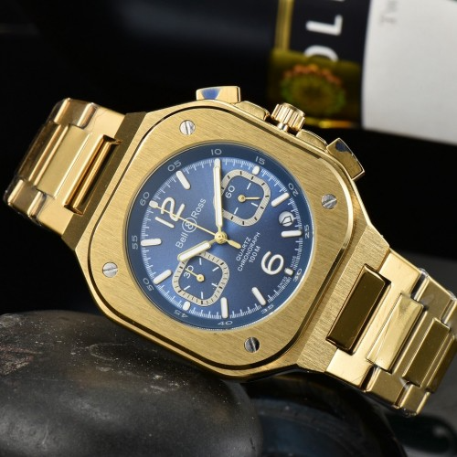 Abell And Rossa Br 05 Chrono Gold Blue Hawk Chronograph 