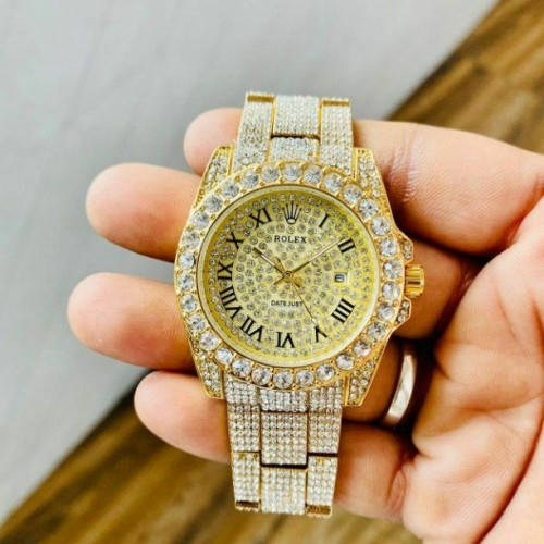 Arolexa Diamond Roman Datejust Gold