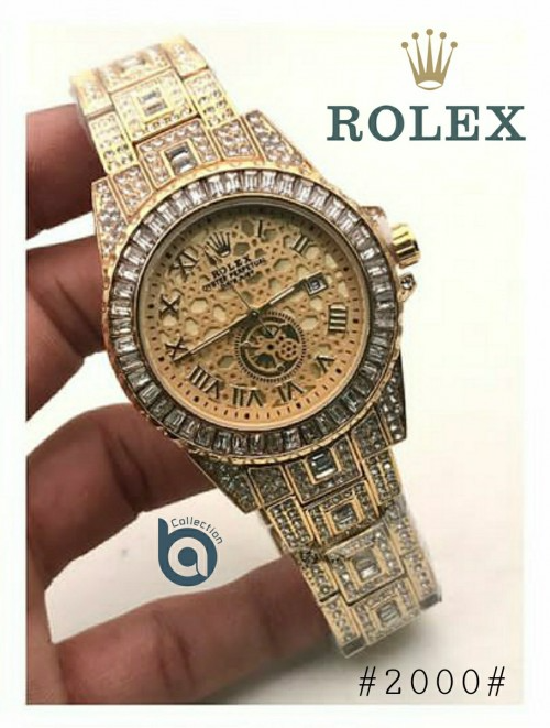 Arolexa Diamond Oyster Datejust Full Gold Quartz