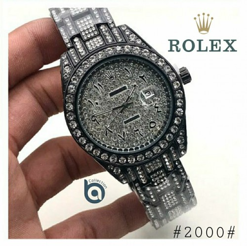 Arolexa Diamond Arbi Black Quartz Date Working