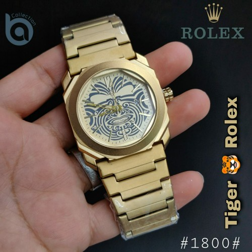 Arolexa Tiger Met Gold Flet Dial Quartz