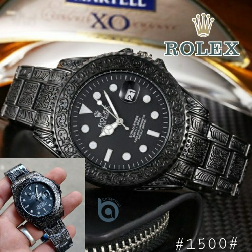 Arolexa 8183 Date Working Full Black Quartz