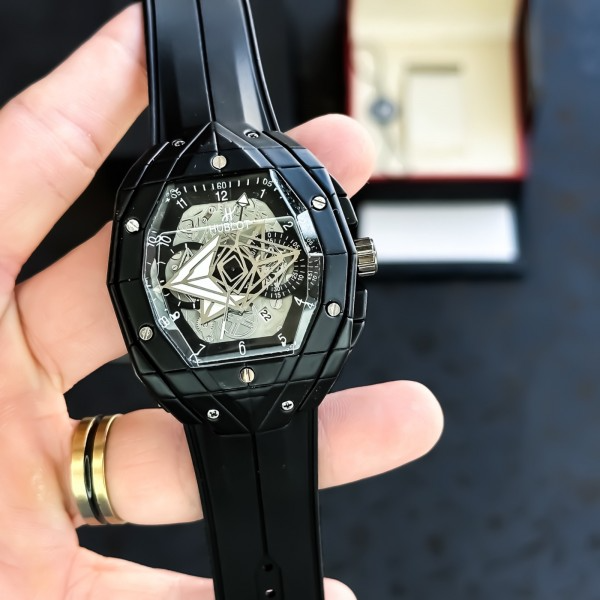 Ahublota Big Bang Quartz Black Time And Date