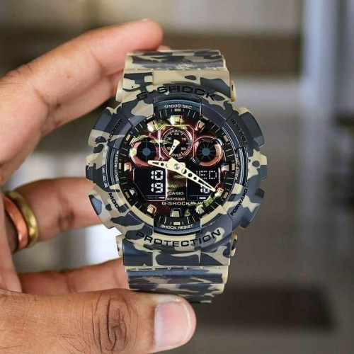 Acasio G-Shocka Army _ Ga-100Cm-5Adr _ Analog-Digital Watch - For Men G580