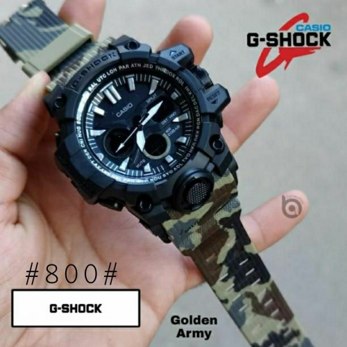 Acasio G-Shocka 20Bar Split Gold Army - Digital And Quartz