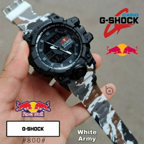 Acasio G-Shocka Red-Bull White Army - Digital And Quartz