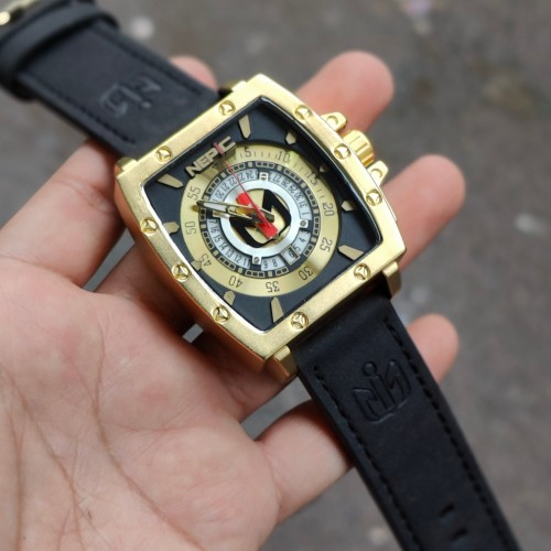 Anepica N8859 Gold Black Big Dial Date Working Quartz