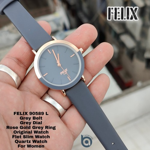 Afelixa 90589 L Grey Belt Grey Dial Rose Gold Ring  Quartz 