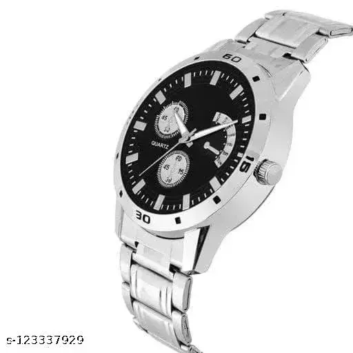 Silver Black Dial Quartz - 1